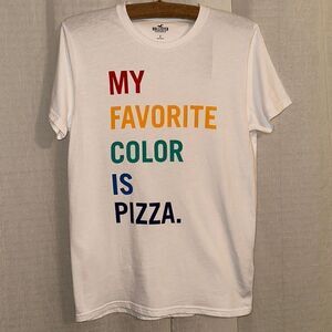 Hollister S White Blue Orange Red Green Graphic Short Sleeve Tee